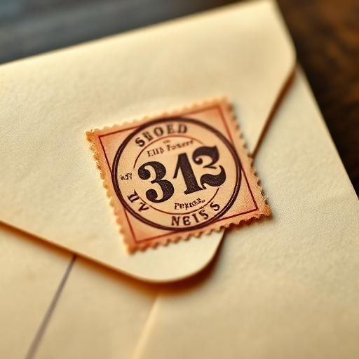 Vintage stamp on envelope
