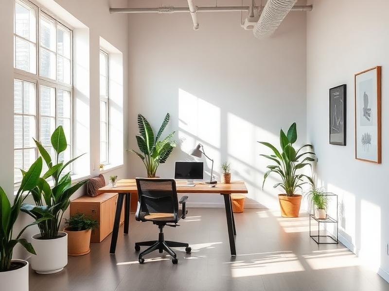 Modern minimalist office interior